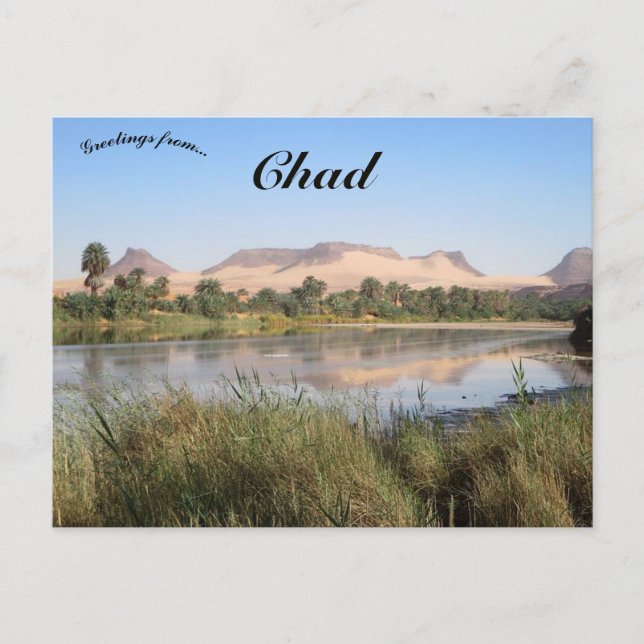 Lake Teguidei Chad Postcard (Front)