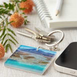 Lake Tekapo and Southern Alps, New Zealand Key Ring