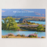 Lake Tekapo, Church of Good Shepherd, New Zealand, Jigsaw Puzzle<br><div class="desc">The "Church of the Good Shepherd", on Lake Tekapo, New Zealand, on the South Island, is a small Anglican church used by various denominations. Built in 1935, as a memorial church to commemorate early settlers, it is one of the most photographed views in the country. ... Click the "Personalise" or...</div>