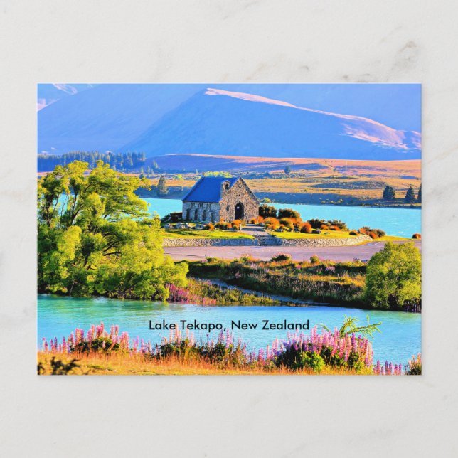 Lake Tekapo, New Zealand Holiday Postcard (Front)