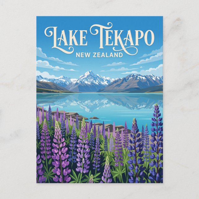 Lake Tekapo New Zealand Postcard (Front)