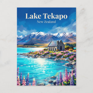 Lake Tekapo New Zealand Postcard