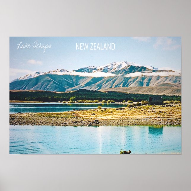 Lake Tekapo New Zealand South Island travel Poster (Front)