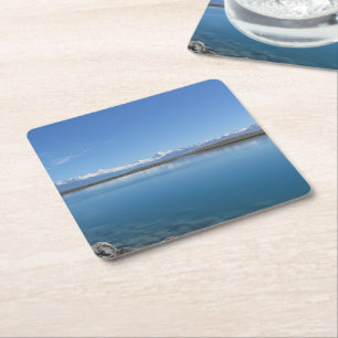 Lake Tekapo, New Zealand Square Paper Coaster