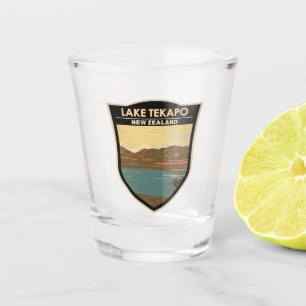 Lake Tekapo New Zealand Travel Art Vintage Shot Glass