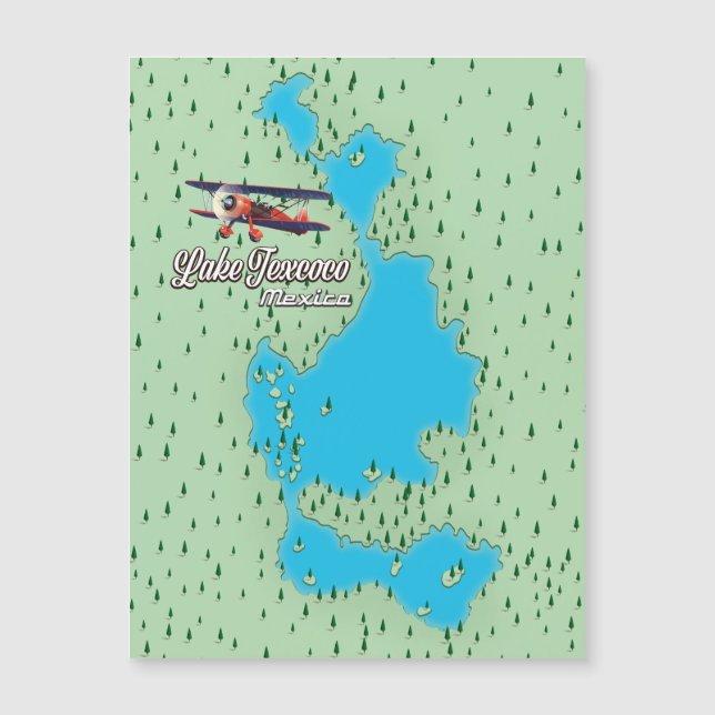 Lake Texcoco Mexico lake map (Front)