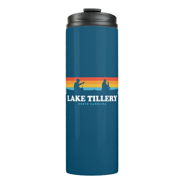 Lake Tillery North Carolina Canoe Thermal Tumbler (Front)