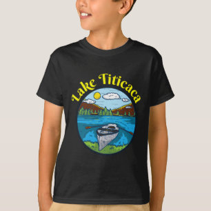 Lake Titicaca Clothing Peru Retro Boating T-Shirt