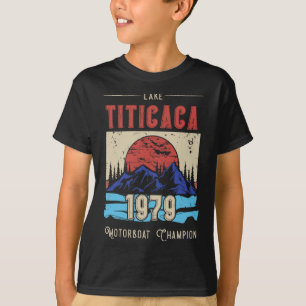 Lake Titicaca Motorboat Champion 1979 Sunset  T-Shirt