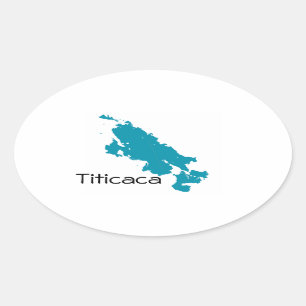 Lake Titicaca Oval Sticker