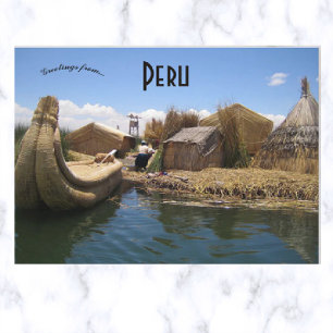 Lake Titicaca Peru Postcard