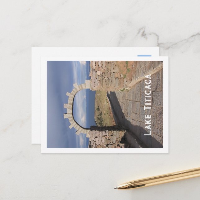 Lake Titicaca, Peru Souvenir Postcard (Front/Back In Situ)