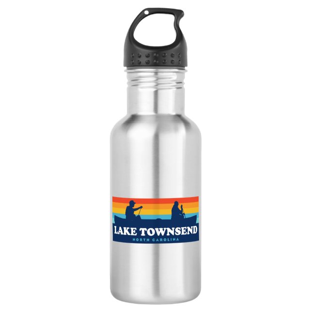 Lake Townsend North Carolina Canoe 532 Ml Water Bottle (Front)