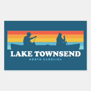 Lake Townsend North Carolina Canoe Rectangular Sticker