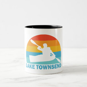 Lake Townsend North Carolina Kayak Two-Tone Coffee Mug