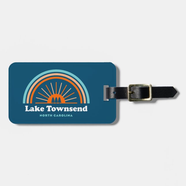 Lake Townsend North Carolina Rainbow Luggage Tag (Front Horizontal)