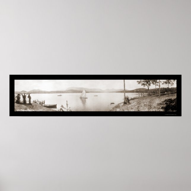 Lake Toxaway NC Boats Photo 1911 Poster (Front)