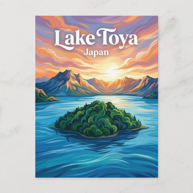 Lake Toya Japan Postcard (Front)