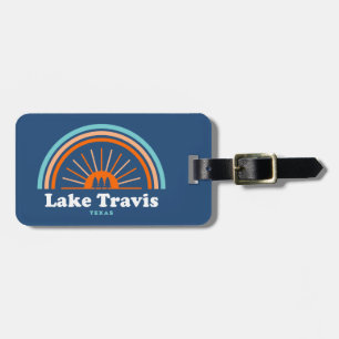 Lake Travis Austin Texas Rainbow Luggage Tag