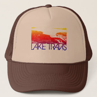 Lake Travis Skyline Design Trucker Hat