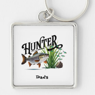 Lake Trout Hunting A School Of Minnows Keychain