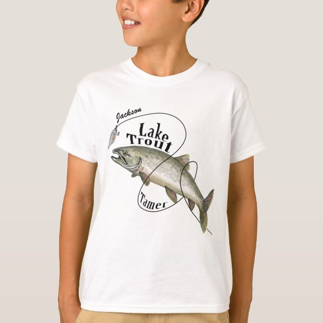 Lake Trout Tamer Boy's Customisable T-shirt. T-Shirt (Front)
