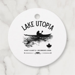 Lake Utopia New Brunswick Canada Lakes - Kayaker Favour Tags