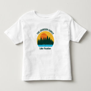 Lake Vacation Sunset Cool Personalised Toddler T-Shirt