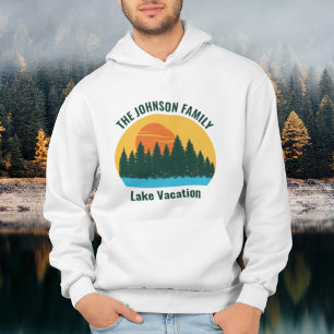 Lake Vacation Sunset Cool Personalized Hoodie
