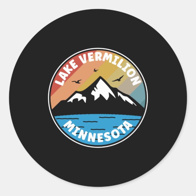Lake Vermilion - Minnesota Vintage Classic Round Sticker (Front)