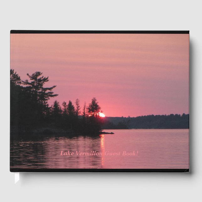 Lake Vermilion Sunset and Map Guest Book (Front)