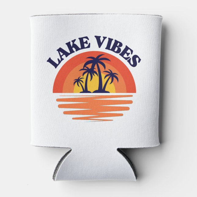 Lake Vibes Can Cooler (Front)