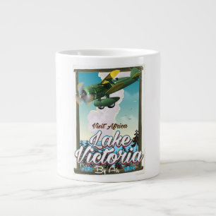 Lake Victoria African vacation poster Large Coffee Mug