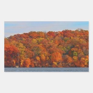 Lake View Rectangular Sticker