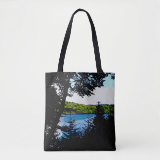 Lake view tote bag