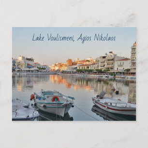 Lake Voulismeni Agios Nikolaos Postcard