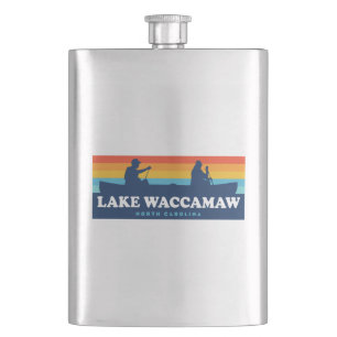 Lake Waccamaw North Carolina Canoe Hip Flask