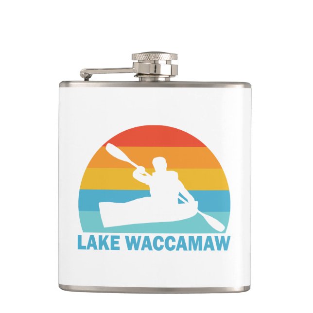 Lake Waccamaw North Carolina Kayak Hip Flask (Front)