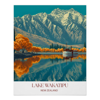 Lake Wakatipu Print | New Zealand Wall Art