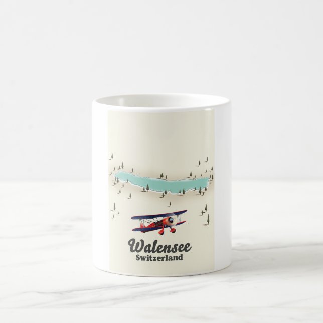 lake Walensee switzerland map Coffee Mug (Center)