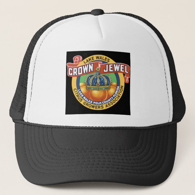 Lake Wales Crown Jewel Orange Trucker Hat (Front)