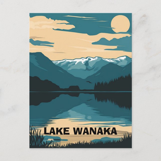 Lake Wanaka New Zealand Travel Postcard (Front)