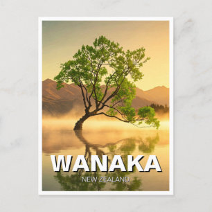 Lake Wanaka Tree New Zealand Travel Postcard
