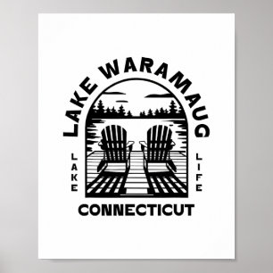 Lake Waramaug Connecticut Outdoors Vintage Poster