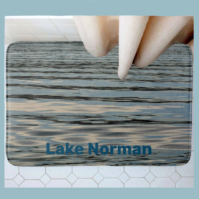 Lake Water Custmizable Lake Name Bath Mat (Creator Uploaded)