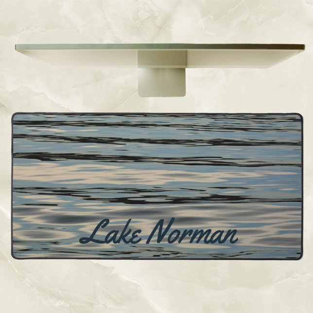 Lake Water Photographic Customisable Blue Beige Desk Mat (Creator Uploaded)
