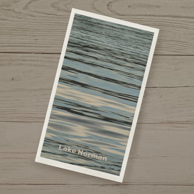 Lake Water Rippling  Wavey Blue Beige Napkin (Creator Uploaded)