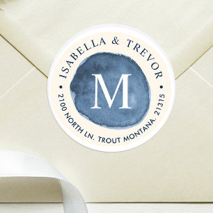 Lake Water Stain   Monogram Envelope Seal