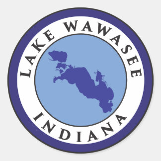 Lake Wawasee, Indiana Classic Round Sticker
