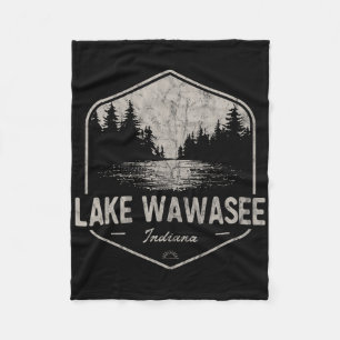 Lake Wawasee Indiana Outdoors Vintage  Fleece Blanket